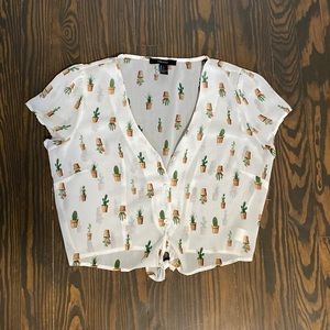 Forever 21 cactus sheer top
